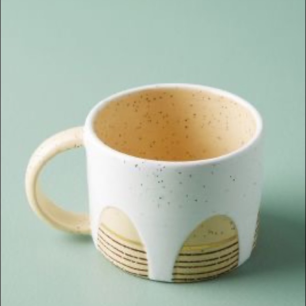Cathy Terepocki for Anthropologie Cream Mug